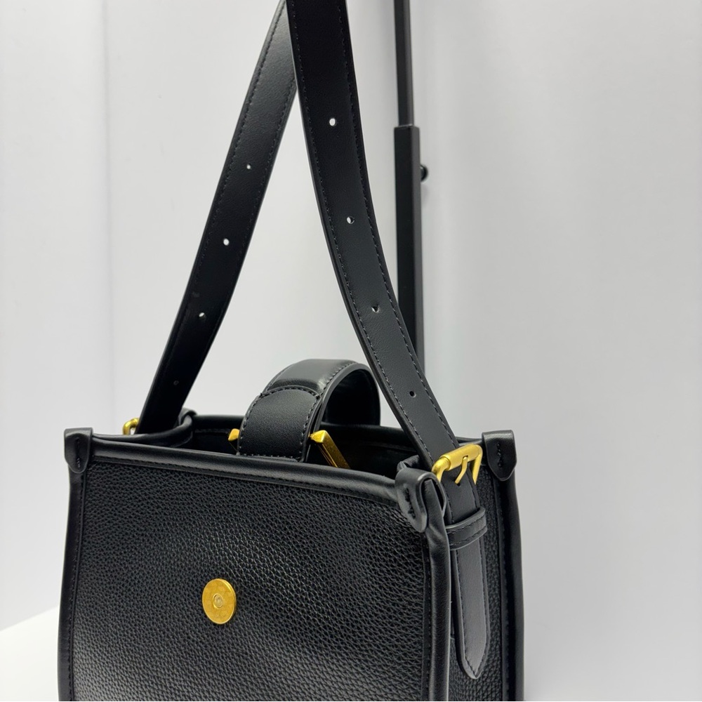 ✨Antik Kraft Black Crossbody Bag Gold Buckle Accent - Picture 5 of 14